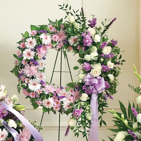 Serene Blessings Standing Wreath- Lavender