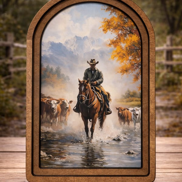 Cowboy Creek Framed Art