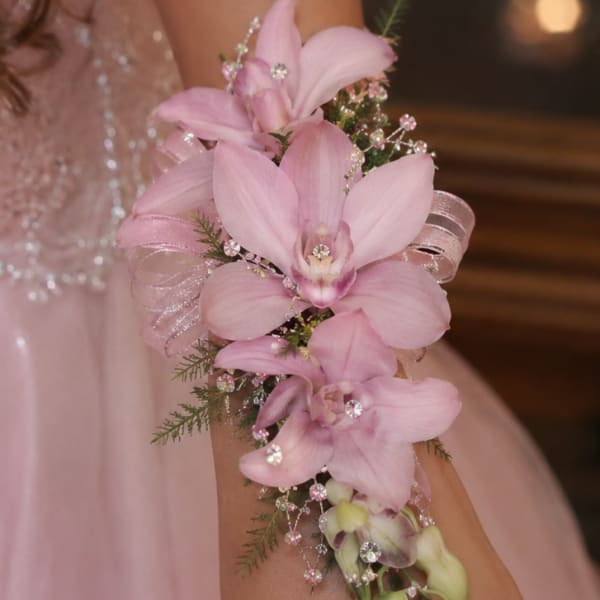Pink Dendrobium Orchid Corsage