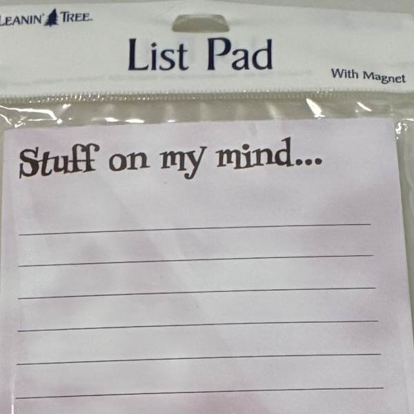 Stuff On My Mind List Pad