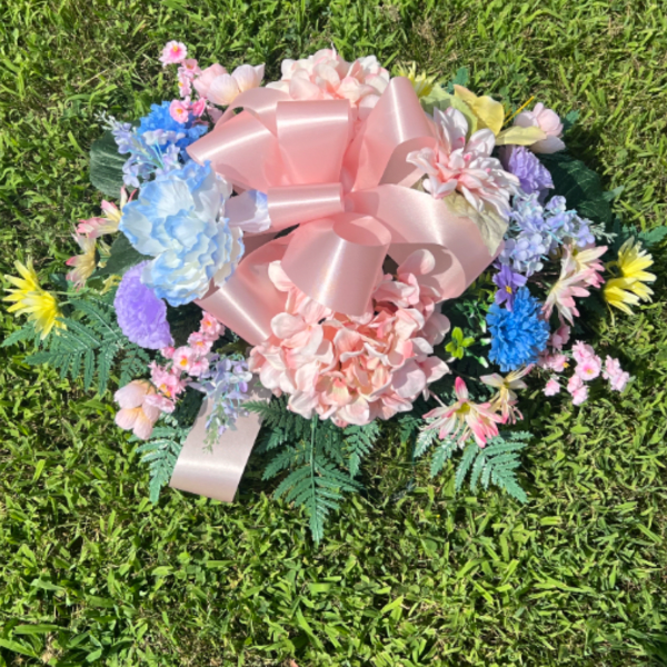 Pastel Silk Cemetery Saddle - Single