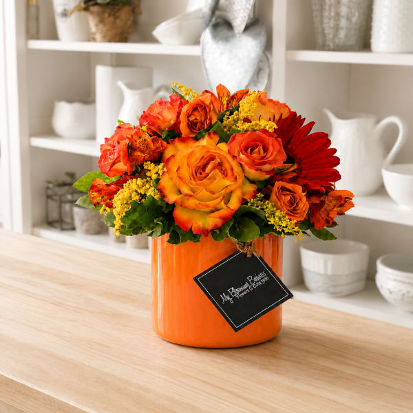 Sienna – Vibrant Orange Rose Arrangement for Any Occasion (Same-Day Delivery Los Angeles)