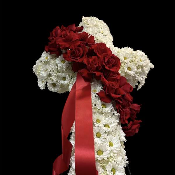 Cross red & white