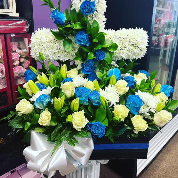Sympathy Cross with Basket