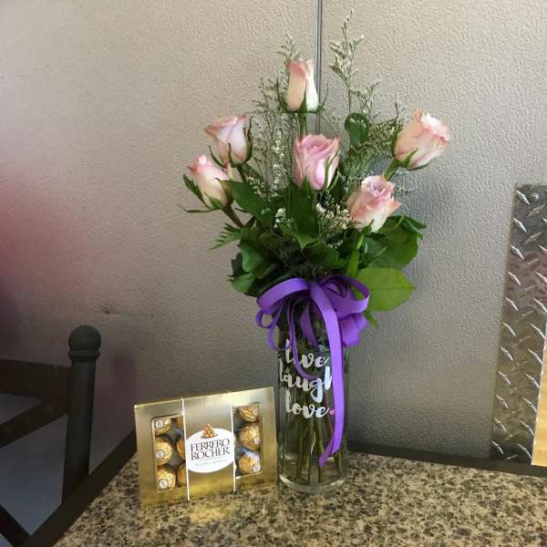Lavender Laugh Roses & Chocolates