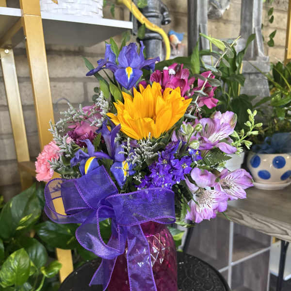 sunny floral purple