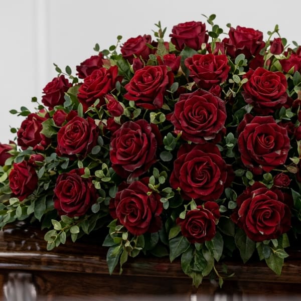 Red Rose Casket Spray