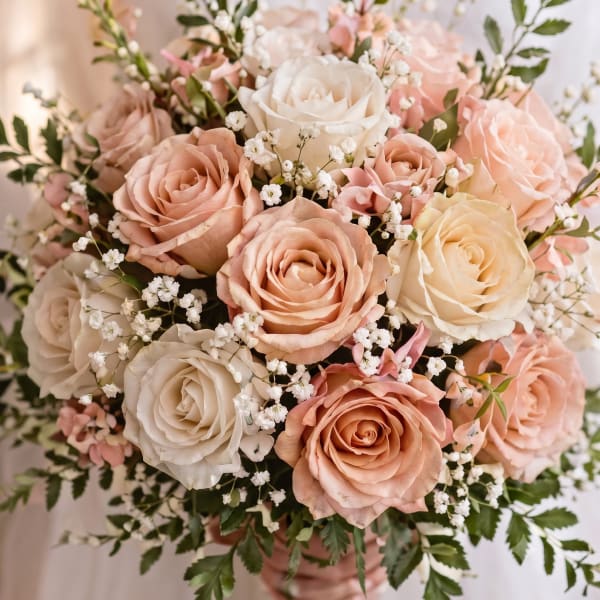 Peach Bridal Bouquet