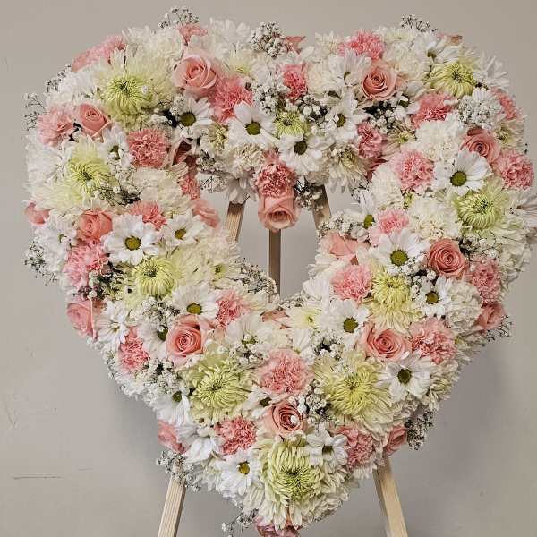 White &Pink Heart