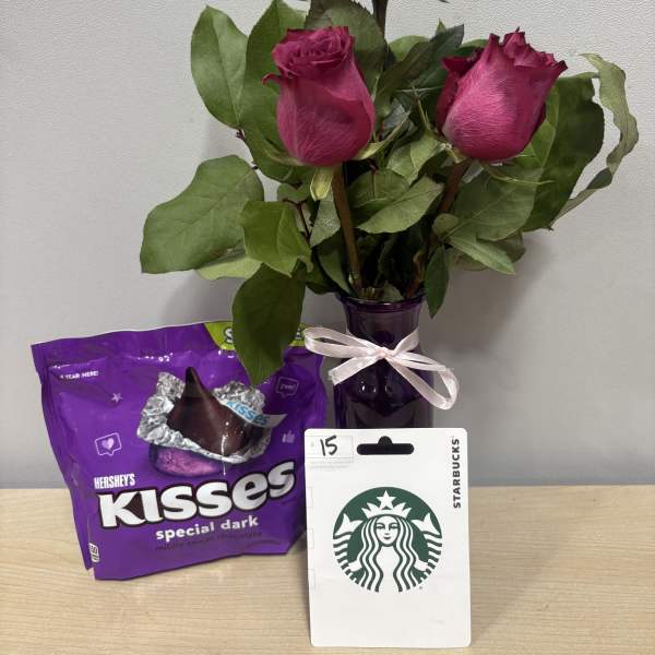 Purple Roses & Starbucks Trio
