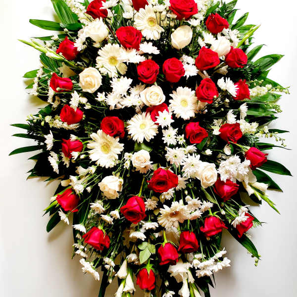 Red and White Spray