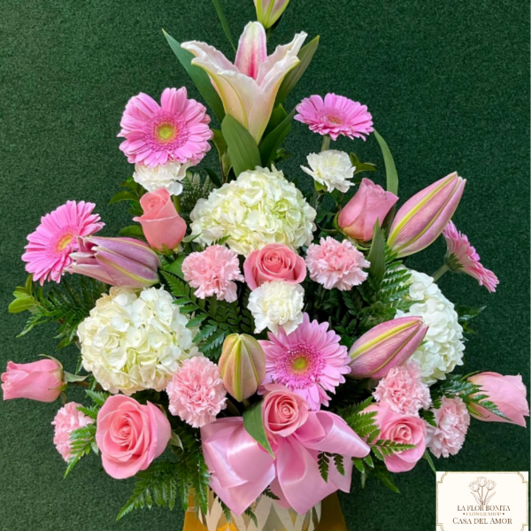 Pink Rose Pyramid Arrangement