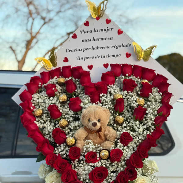 Corazón con oso