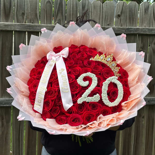 Ramo buchon de rosas