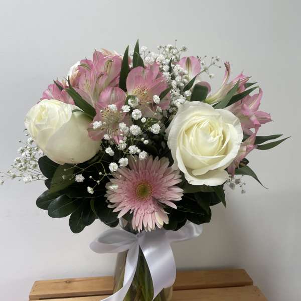 Elegant Pink & White Floral