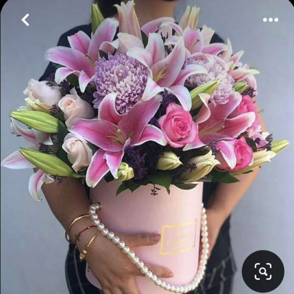 lilies, flowers box