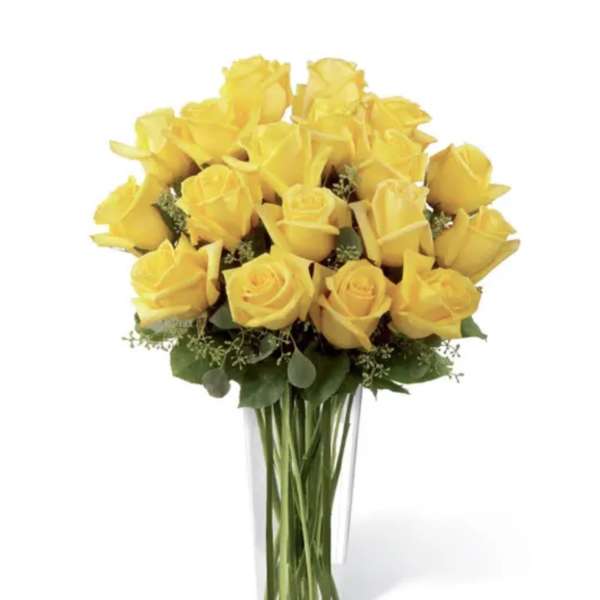 18 Yellow Roses