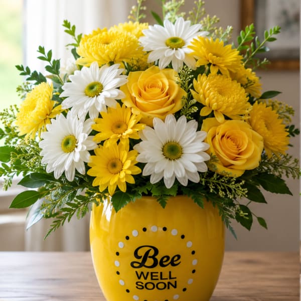 Bee Well in Yellow and White
