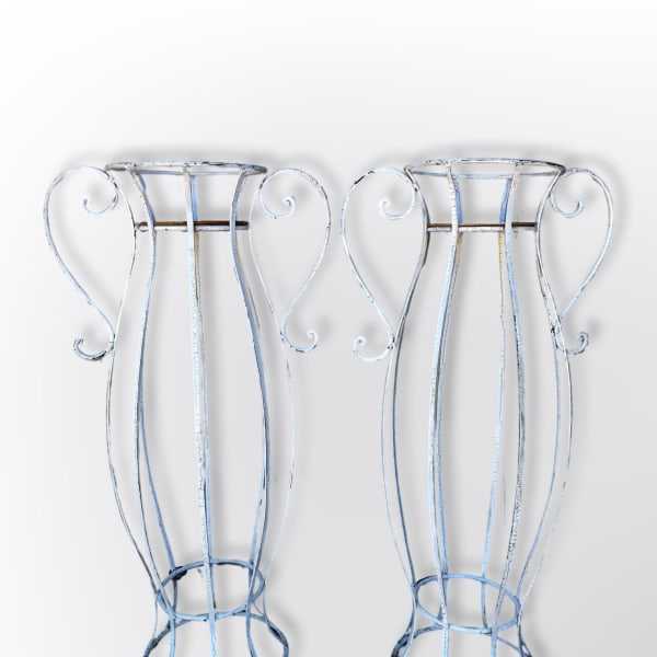 Tall White Iron Stands