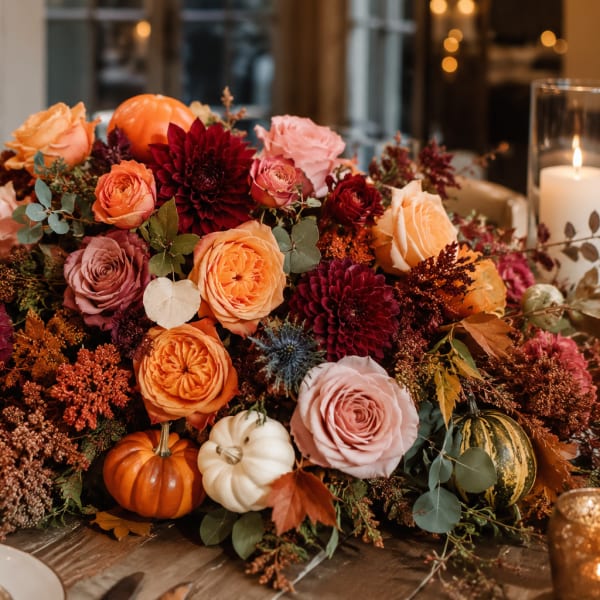 Petal Perfection's Gourd-geous Centerpiece
