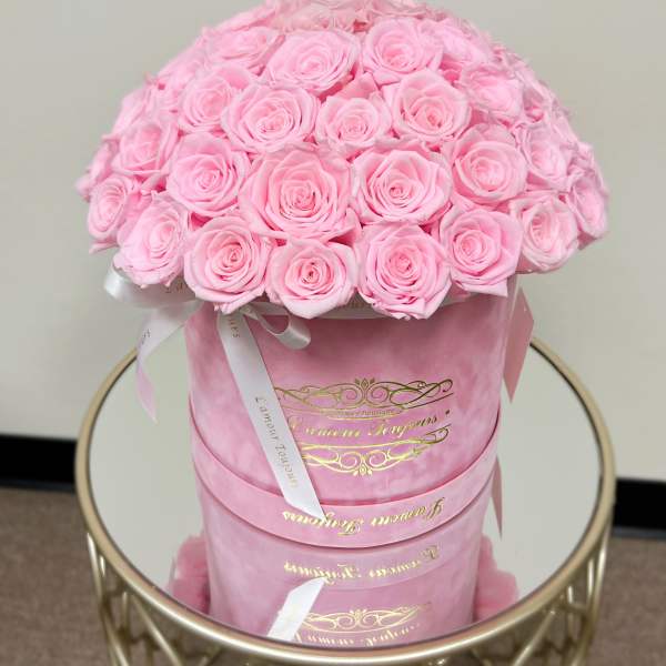 50 Everlasting pink roses