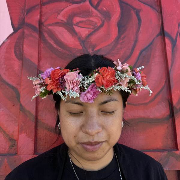 Orange Carnation Flower Crown