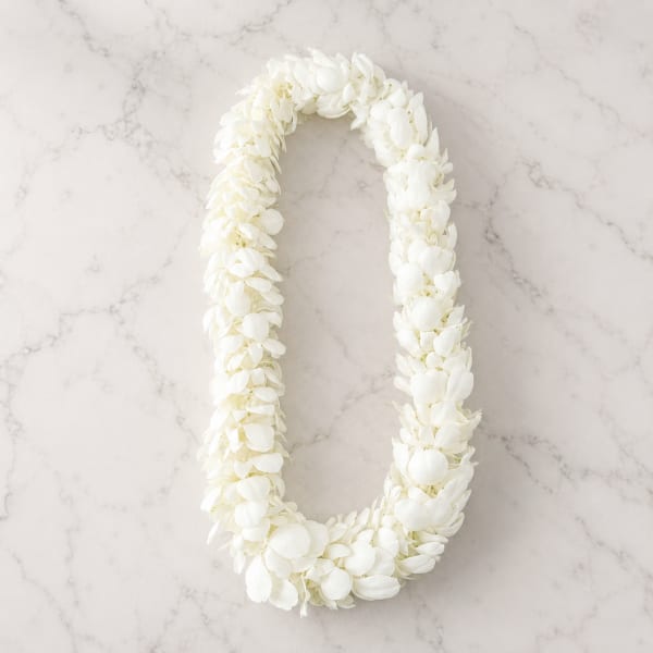 White Orchid Lei – Elegant Tropical Floral Lei