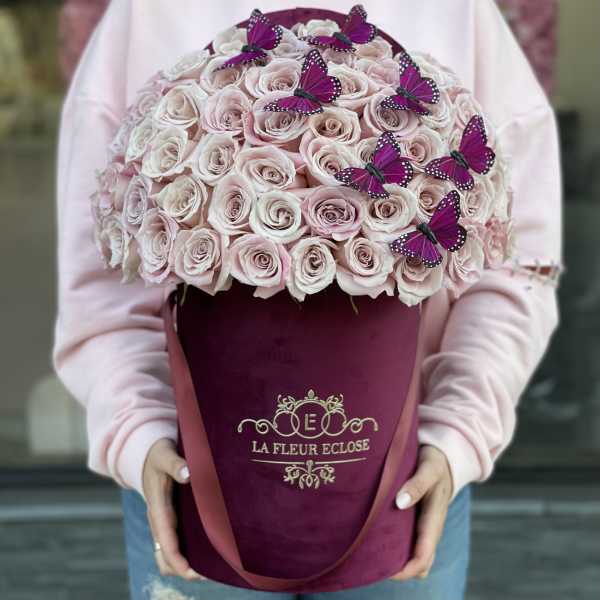 Burgundy with Butterflies