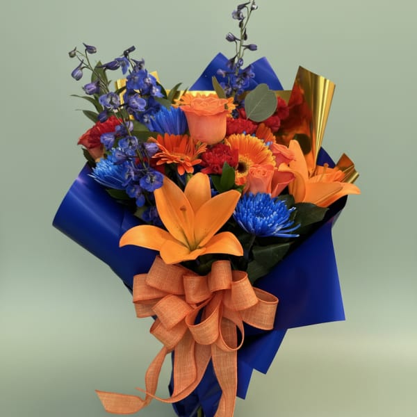 Sunset Sapphire Hand-Tied Bouquet