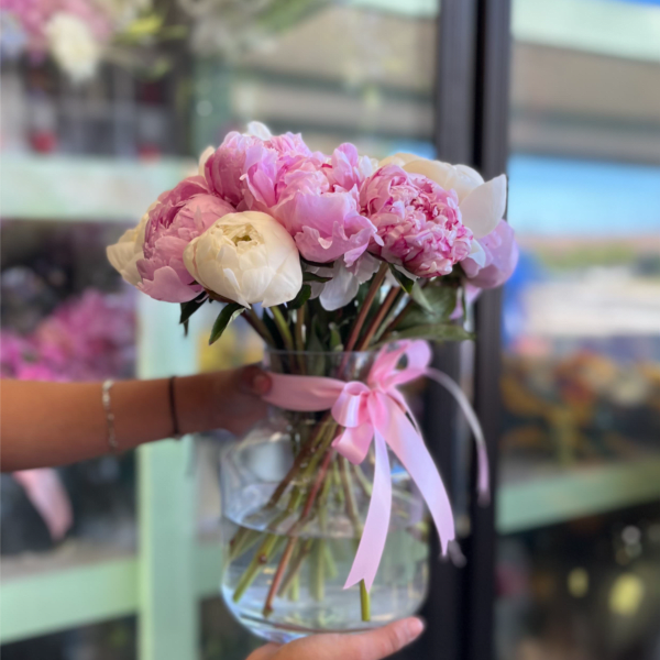 Peony Vase Small Arrangement