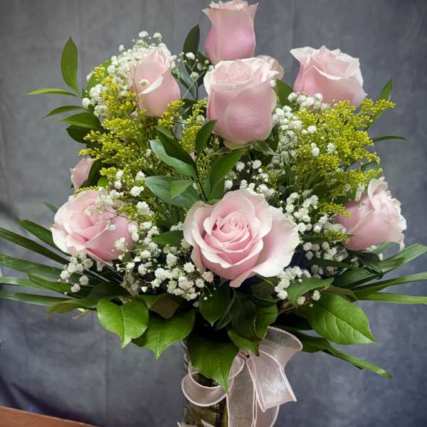 Pink Roses Vase