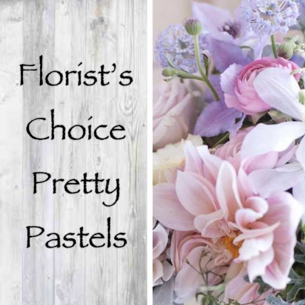 Pastel bouquet with pink and lavender flowers