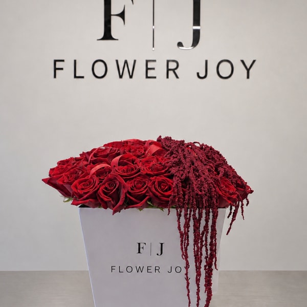 Crimson Cascade Rose Box