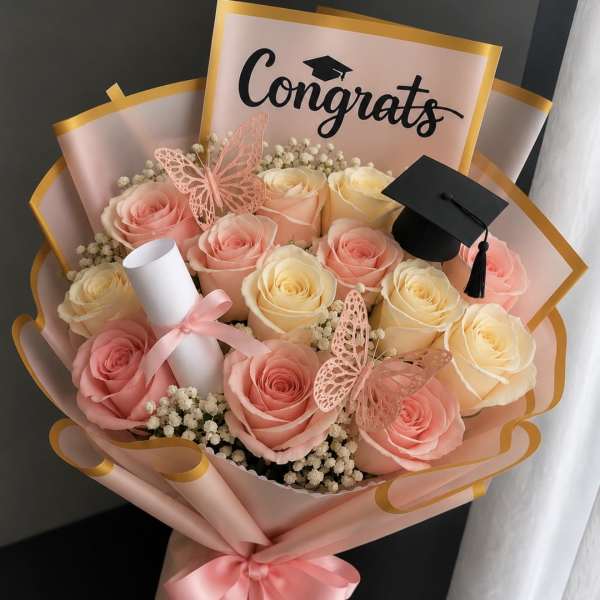 Blush Bloom Graduate Bouquet