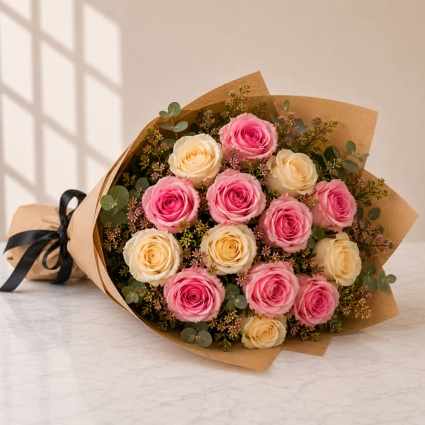 Pinky Promise – Romantic Pink Rose Bouquet (Same-Day Delivery Los Angeles)