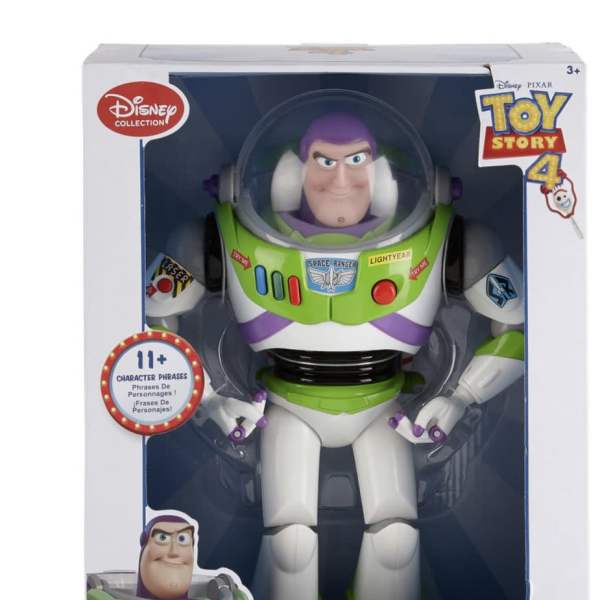 Buzz Lightyear action figure in a Toy Story 4 box