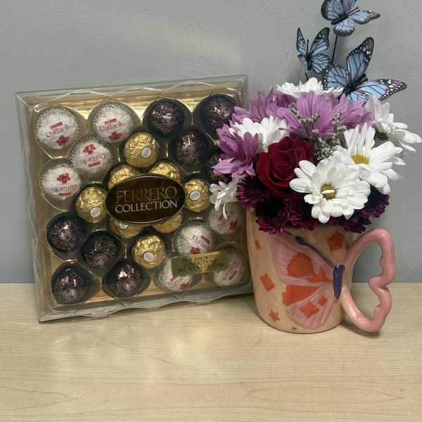 Butterfly Floral & Chocolates