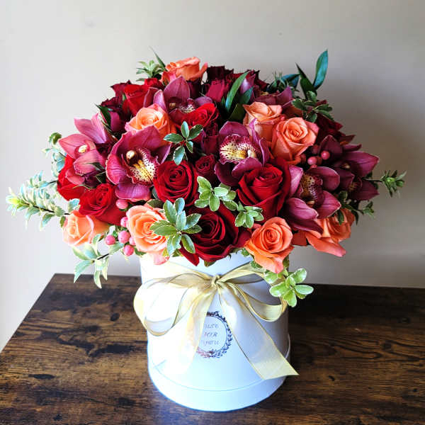 Vibrant Theme Flowers Gift Box