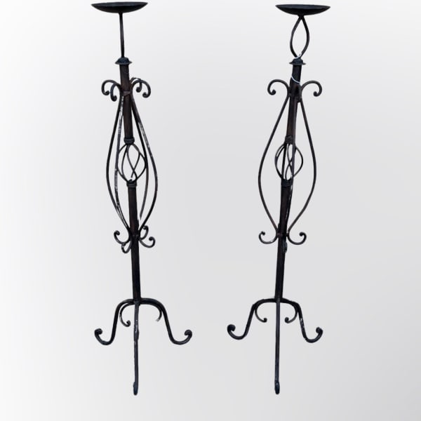 Tall Iron Candle Holder Stands