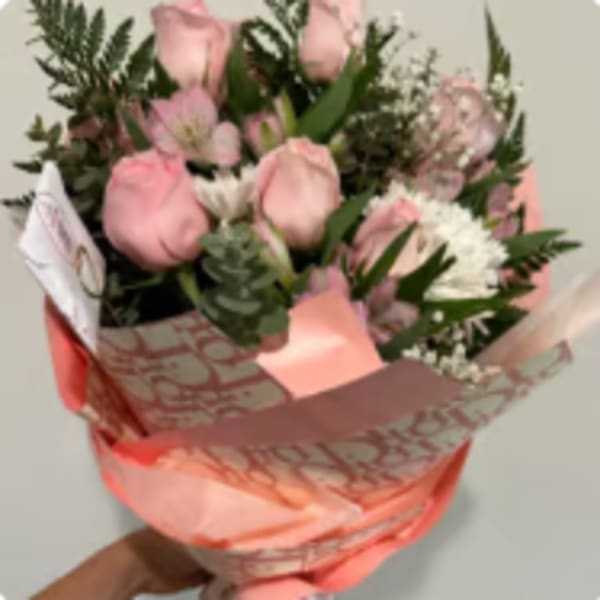Large Hand Wrapped Mix Flowers Bouquet