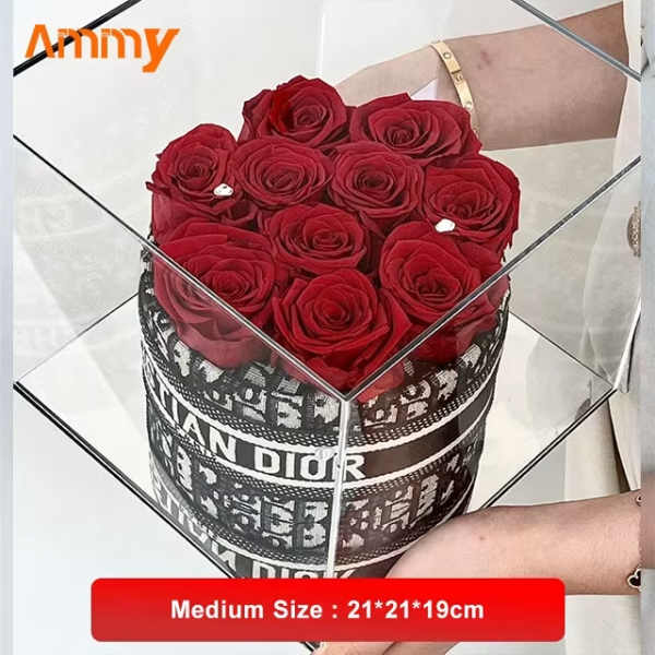 Ammy Immortal Flower Bouquet Preserved Rose for Valentine's Day & Mother's Day Gifts Christmas Present Boxes