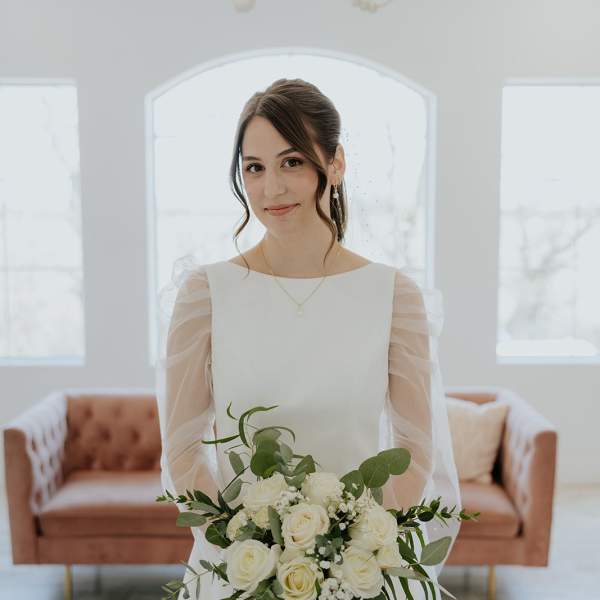 White Rose Bridal Bouquet