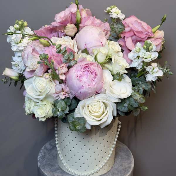 Peony Flower Arrangement in a box