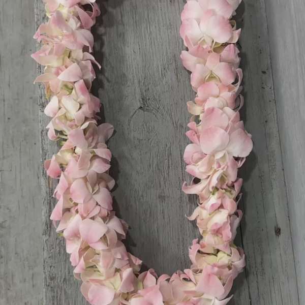 Pink Double Orchid Lei