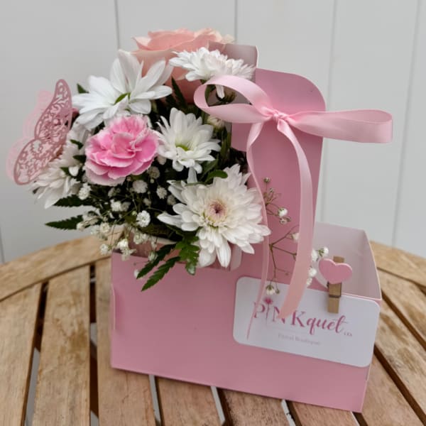 Pink Butterfly Drink Carrier