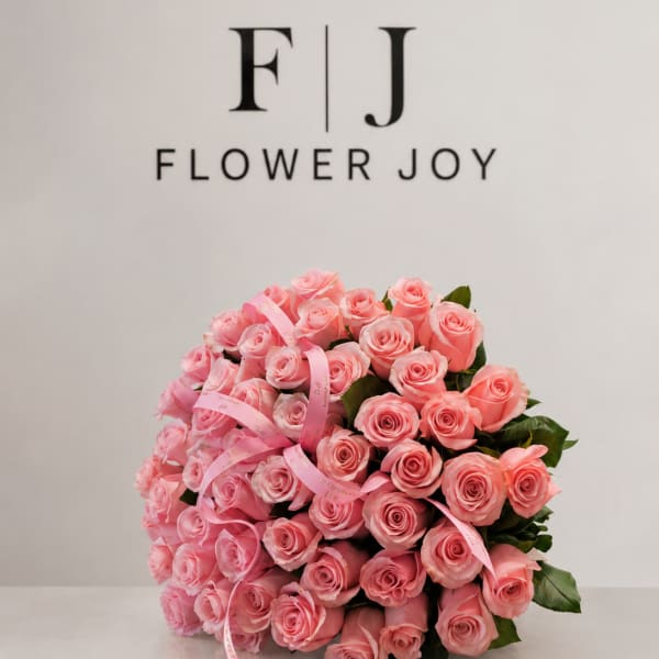 Blushing Elegance Bouquet (50 Roses)