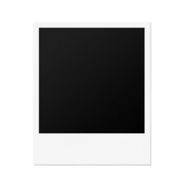 Blank black square print in a white frame