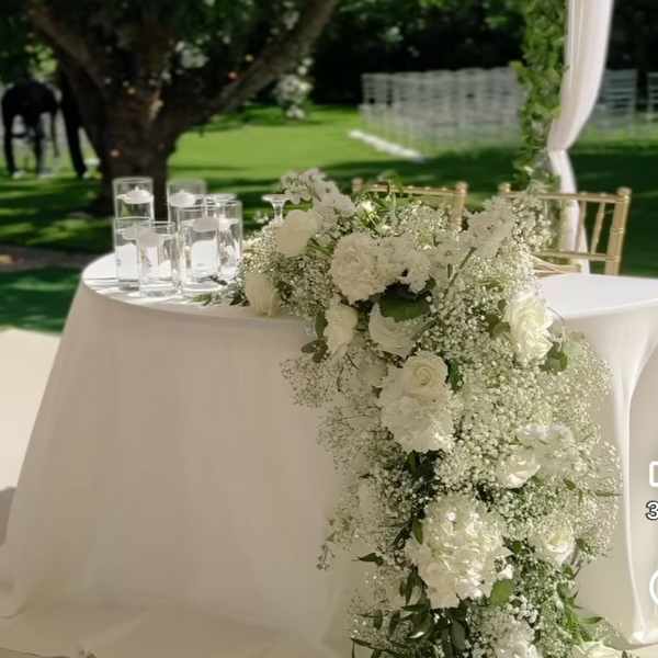 White Cascade garland