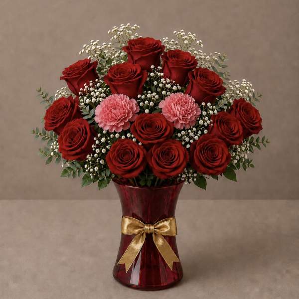 Golden Romance Vase
