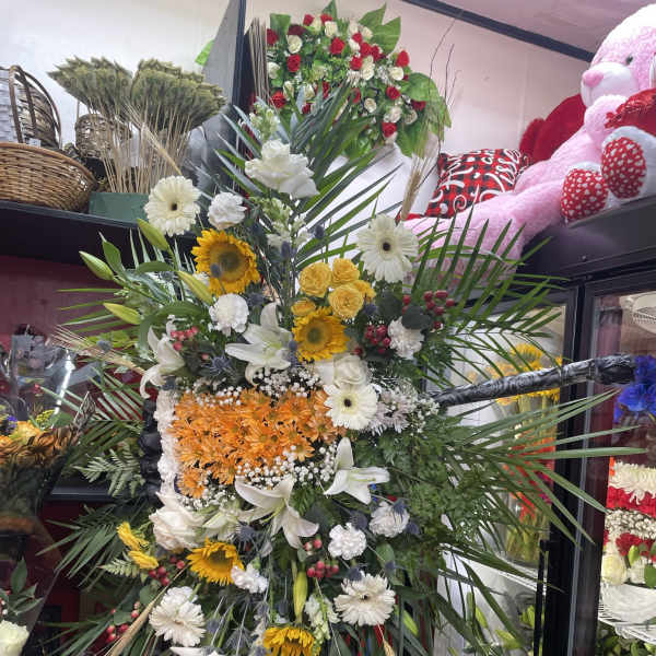 Veterans Day Rifle Floral Arrangement